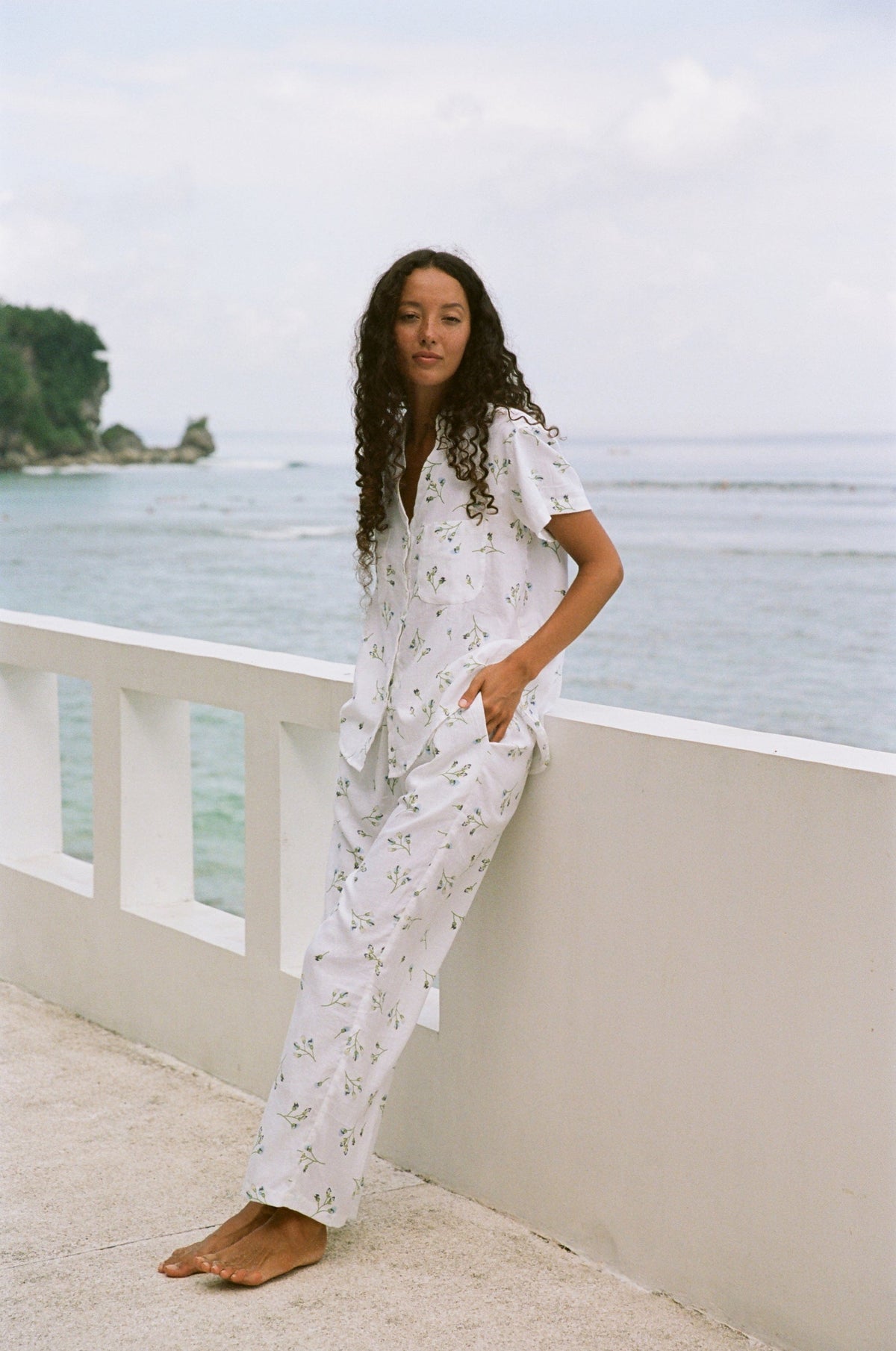 Lyocell Pants Pajama Set — Bluebell — additional view